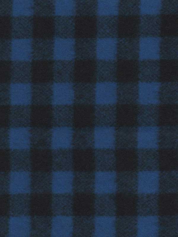 Johnson Woolen Mill Swatch, Blue and Black, 1 inch Buffalo check