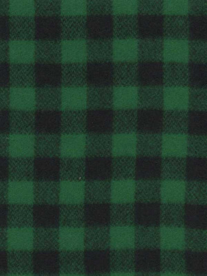 Johnson Woolen Mill Swatch, Green and Black 1 inch Buffalo check