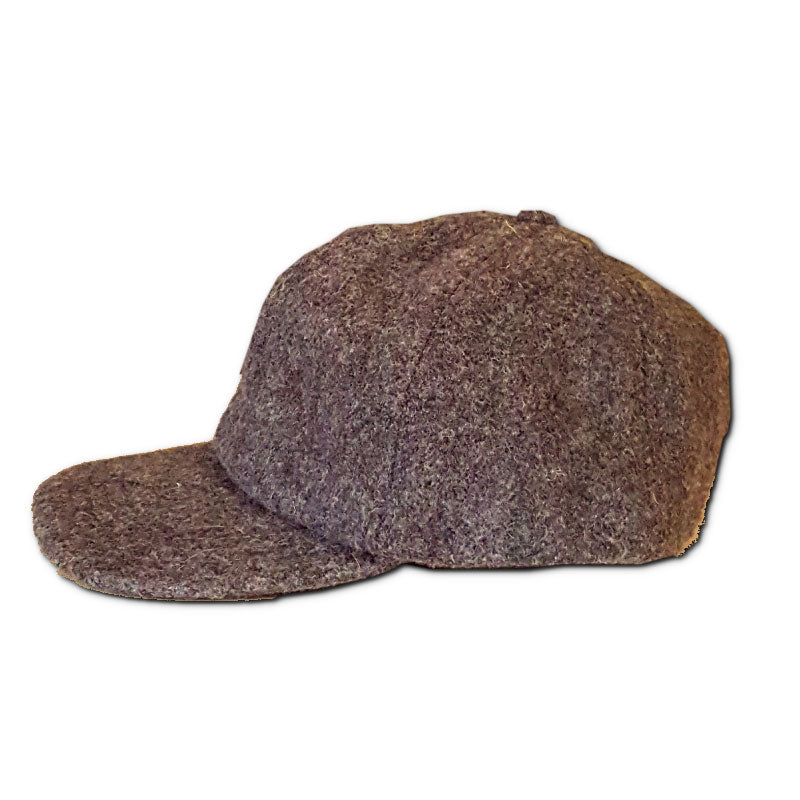 Wool baseball style cap, gray