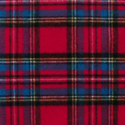 Green Mountain Flannel swatch - red, blue, black, yellow, white plaid