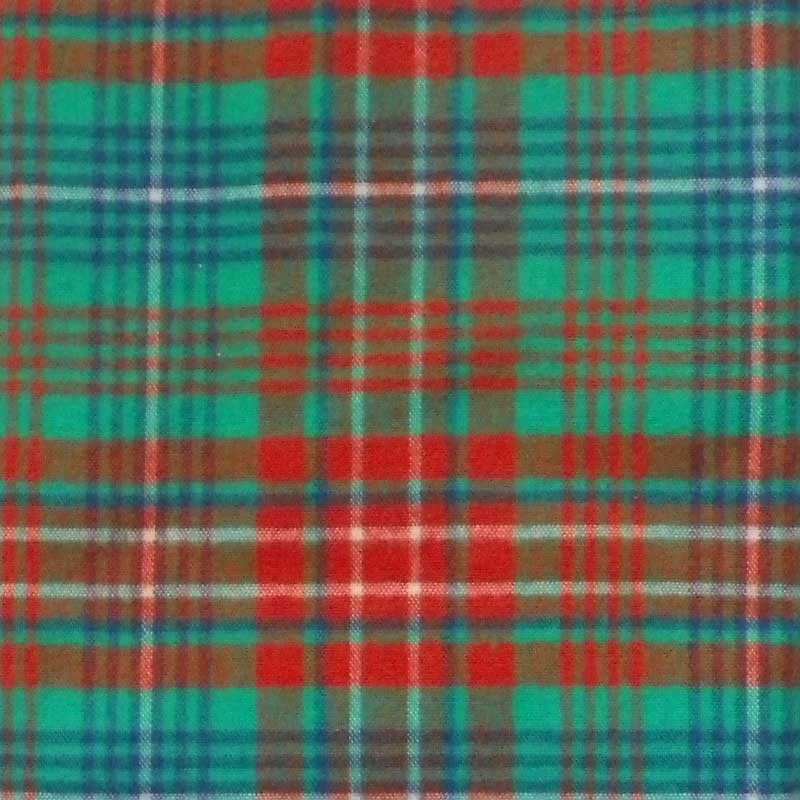 Green Mountain Flannel swatch - light green, red, blue and white plaid