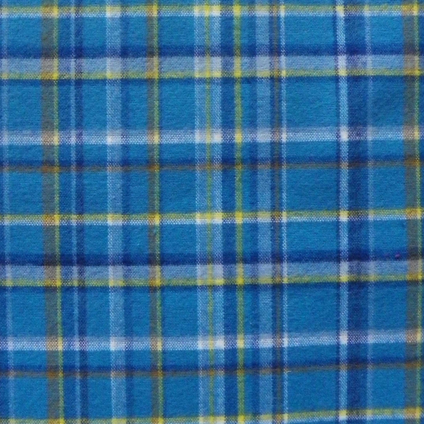 Green Mountain Flannel blue, yellow, navy and white plaid