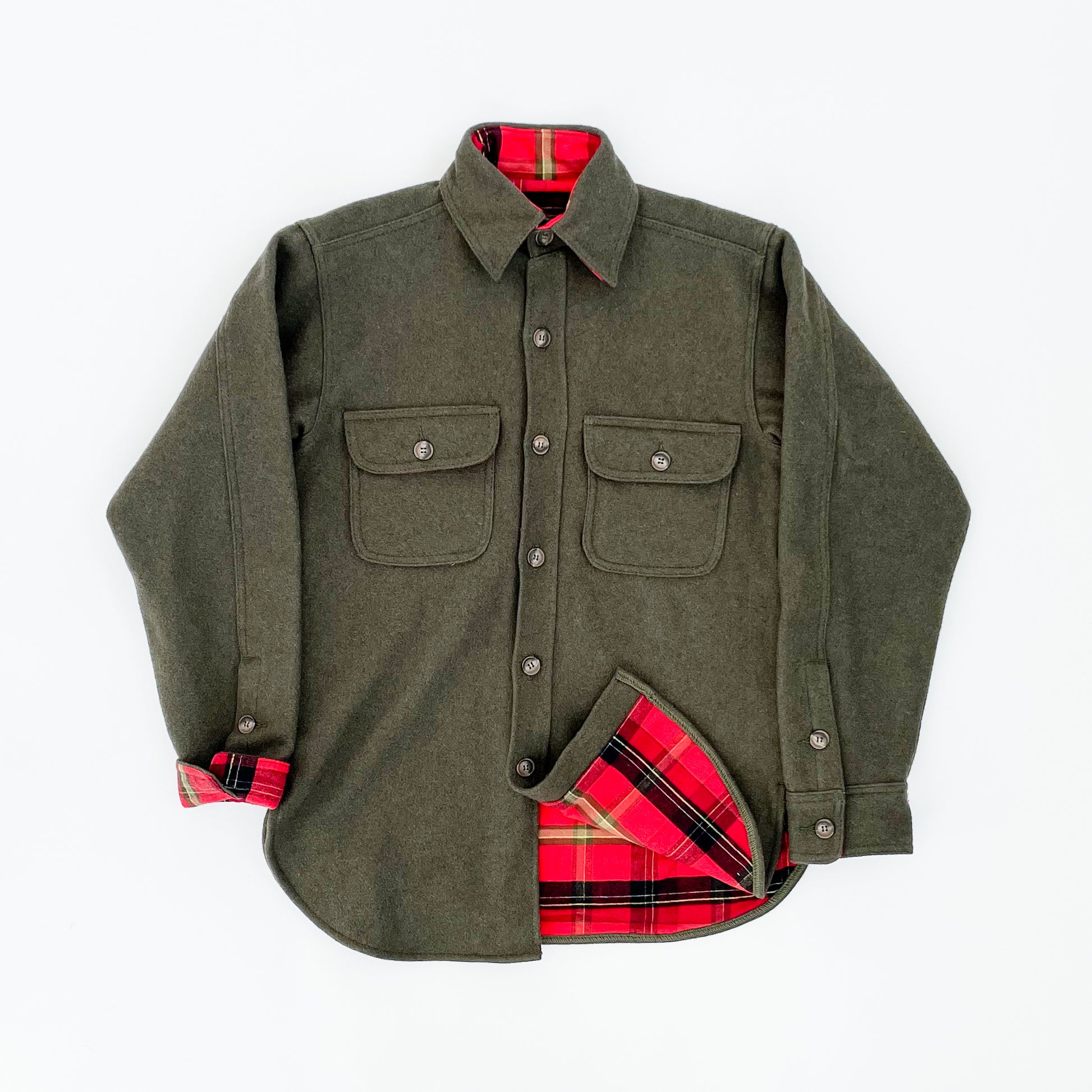 Flannel Lined Wool Button Down Shirt – Johnson Woolen Mills