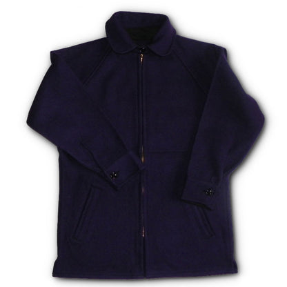Womens Outback Jacket, Deep Purple, zipper front & button collar with over the shoulder cape, two slash pockets & button sleeves, zippered front view