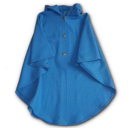 JWM Traditional Women's Button Cape, light blue