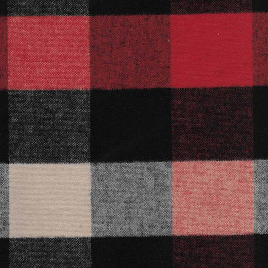 Flannel Fabric By The Yard - GMF41 - Red, Ivory, & Black Buffalo