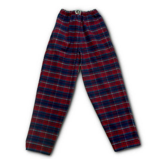 Flannel Lounge Pants with elastic waist - red, white and blue plaid