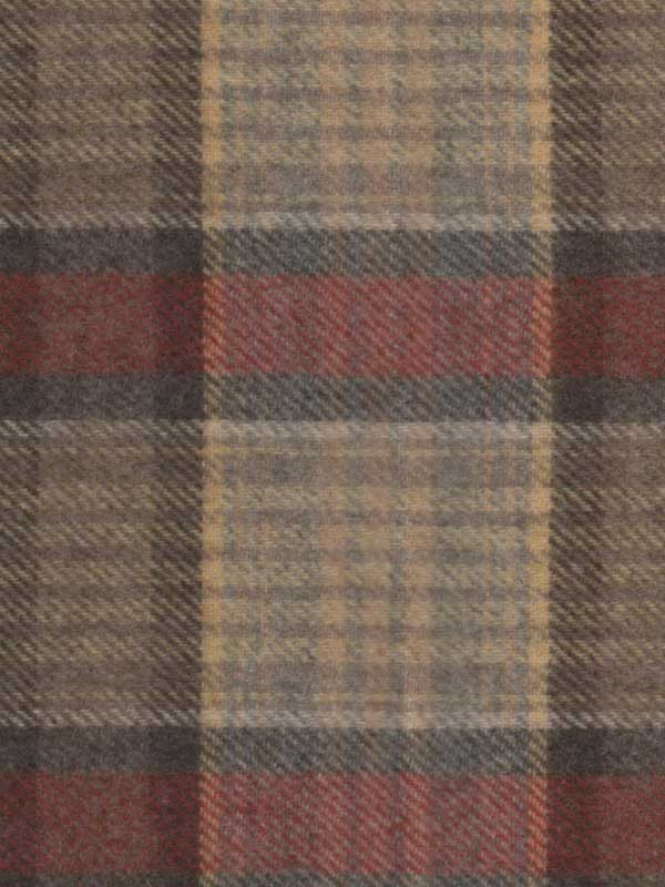 Wool swatch - tan, rust and yellow plaid