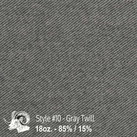Johnson Woolen Mills swatch - gray twill 