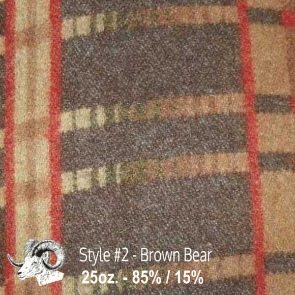 Wool Fabric By The Yard - 2 - Brown Bear