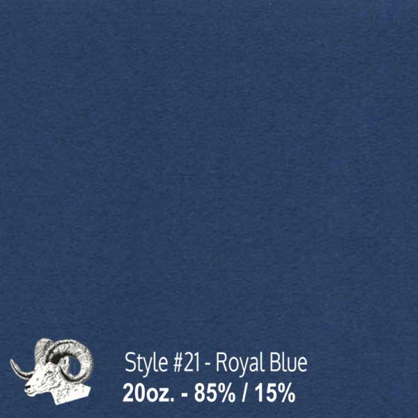 Wool fabric swatch royal blue