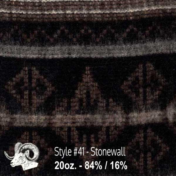 Wool swatch - black, gray, taupe and white print