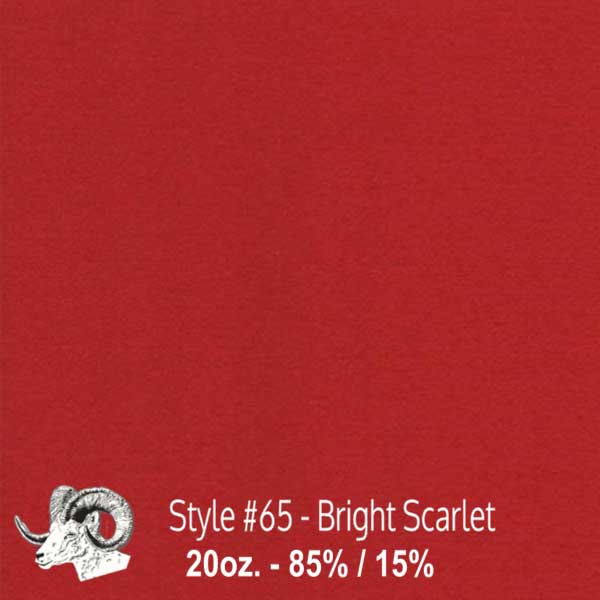 Wool fabric swatch bright scarlet