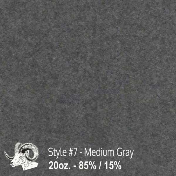 Wool fabric swatch medium gray