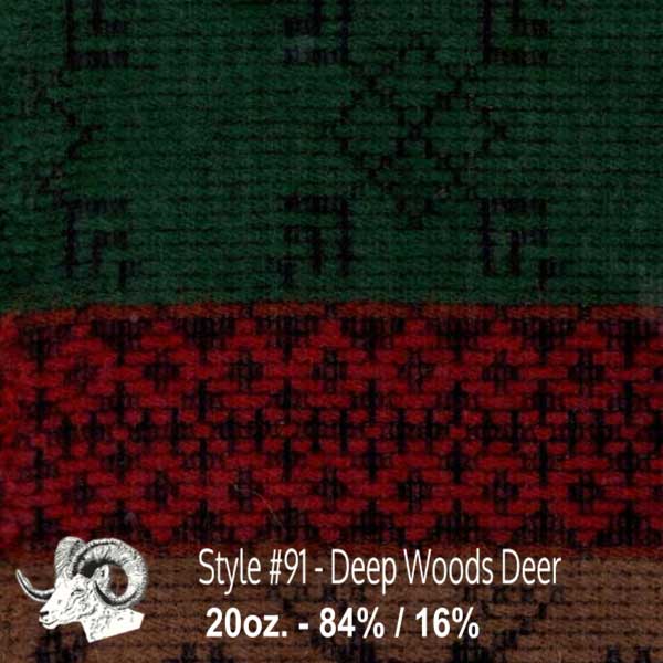 Wool Fabric By The Yard - 91 - Deep Woods Deer