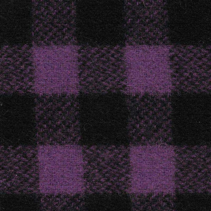 Johnson Woolen Mill Swatch,  Lavender and Black, Small Buffalo check