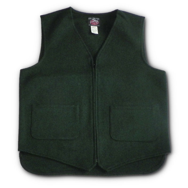 Vest Spruce Green, zipper front, two lower pockets & adjustable back